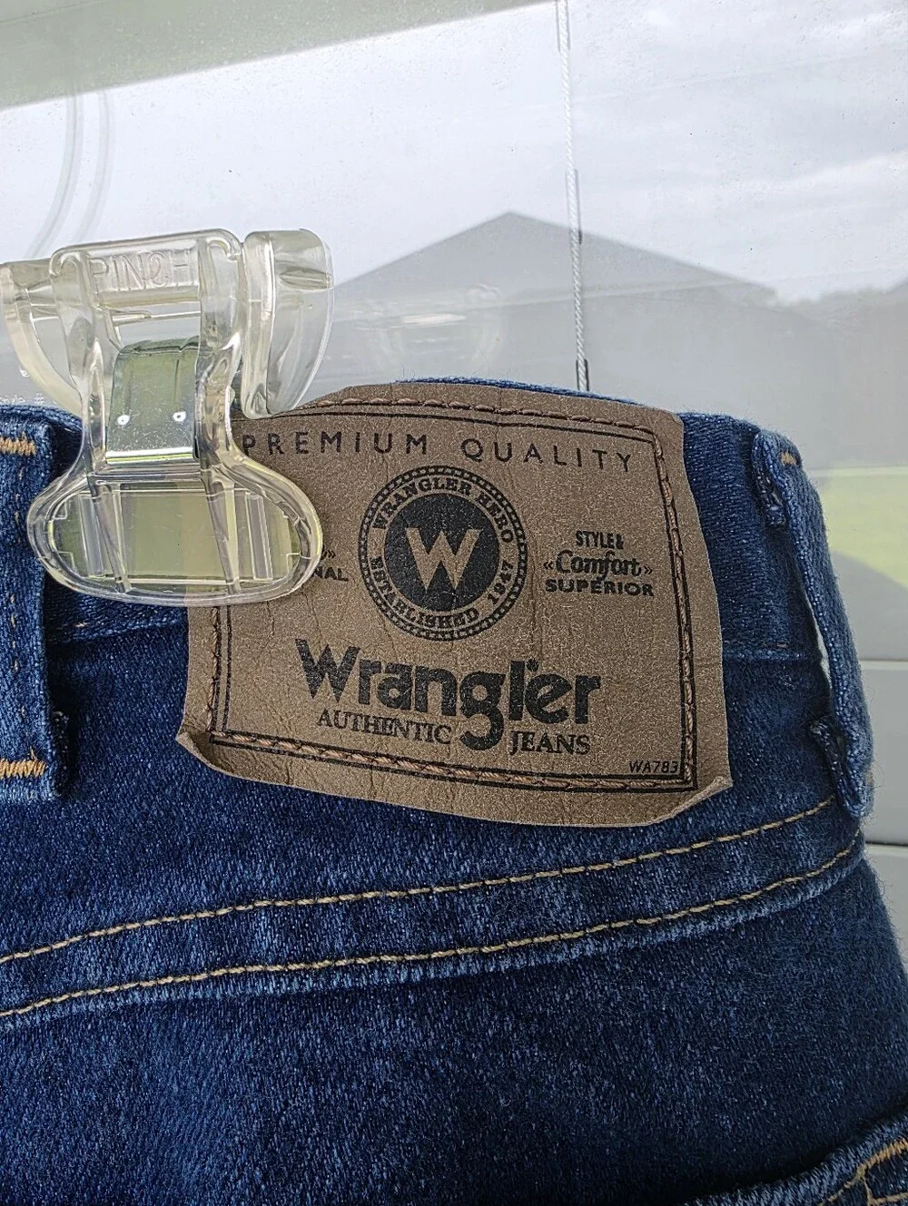Wrangler Comfort Superior Straight Leg Blue Jeans Men's 38x30 Dark Wash Denim
